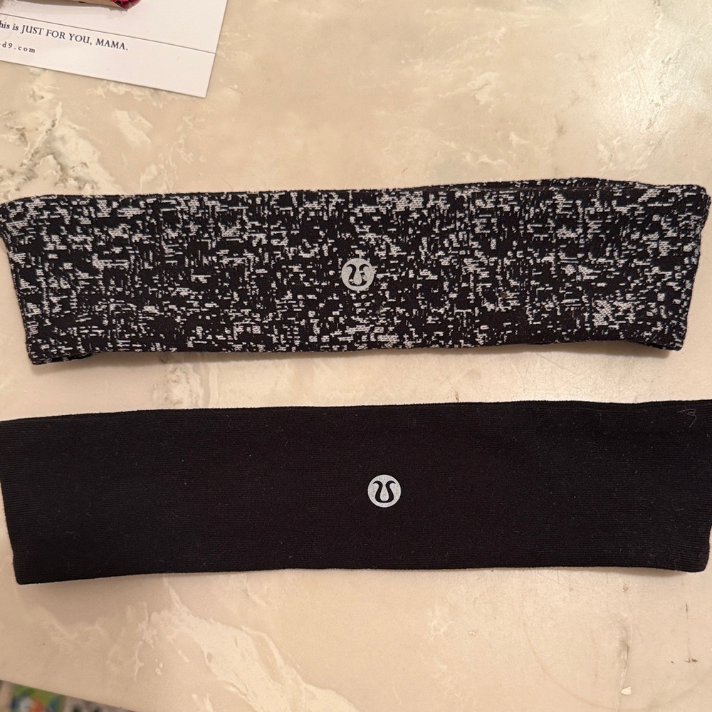 Lululemon Black and Speckled Headbands